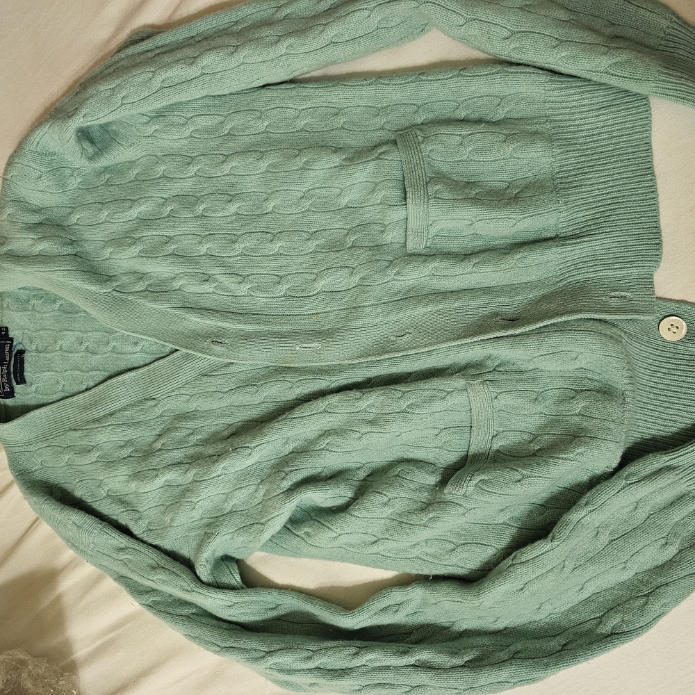 Mint Green Cable Knit Sweater